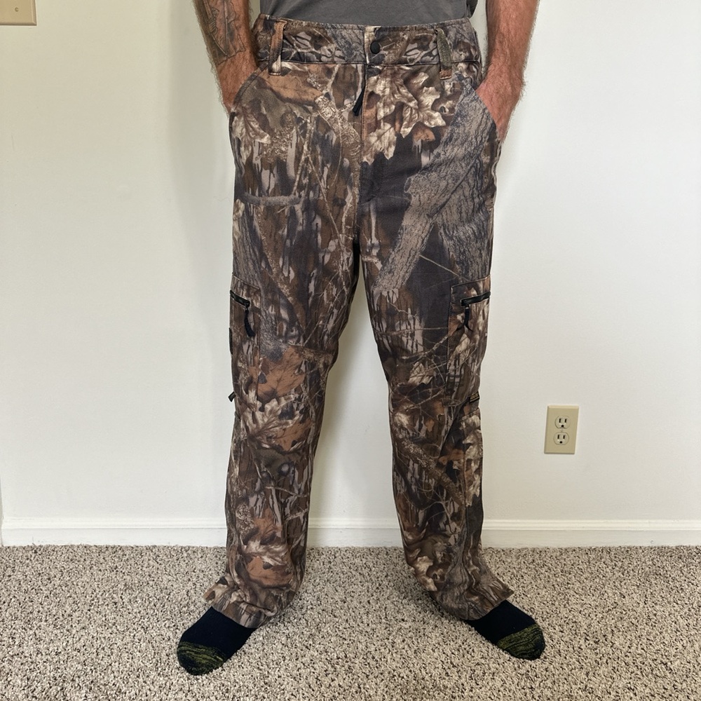 BROWNING HYDRO FLEECE GORE TEX PANTS MOSSY OAK BREAK UP MENS LARGE